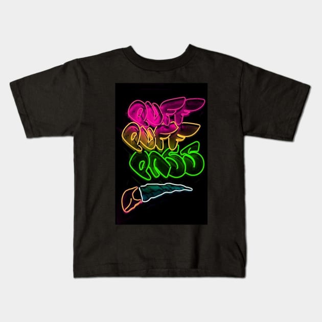 Puff puff pass Kids T-Shirt by Raisaniweed